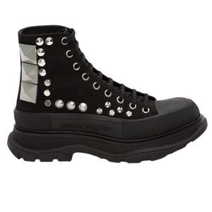 Alexander McQueen Black Studded Boots
